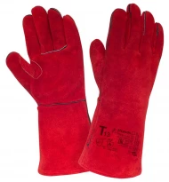 Краги спилковые усиленные 2Hands T13-11-ru-1