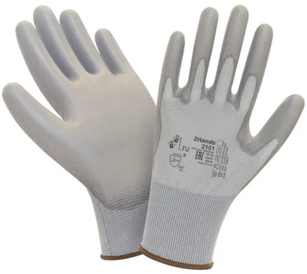 Нейлоновые перчатки с полиуретаном 2Hands Air 2101GR - 0
