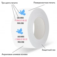 Скотч с логотипом 72мм*50м, 3 цвета, поверхностная печать-1